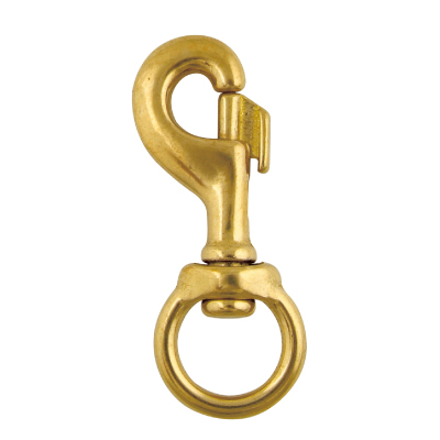 Solid Brass Swivel Round Eye Bolt Snap