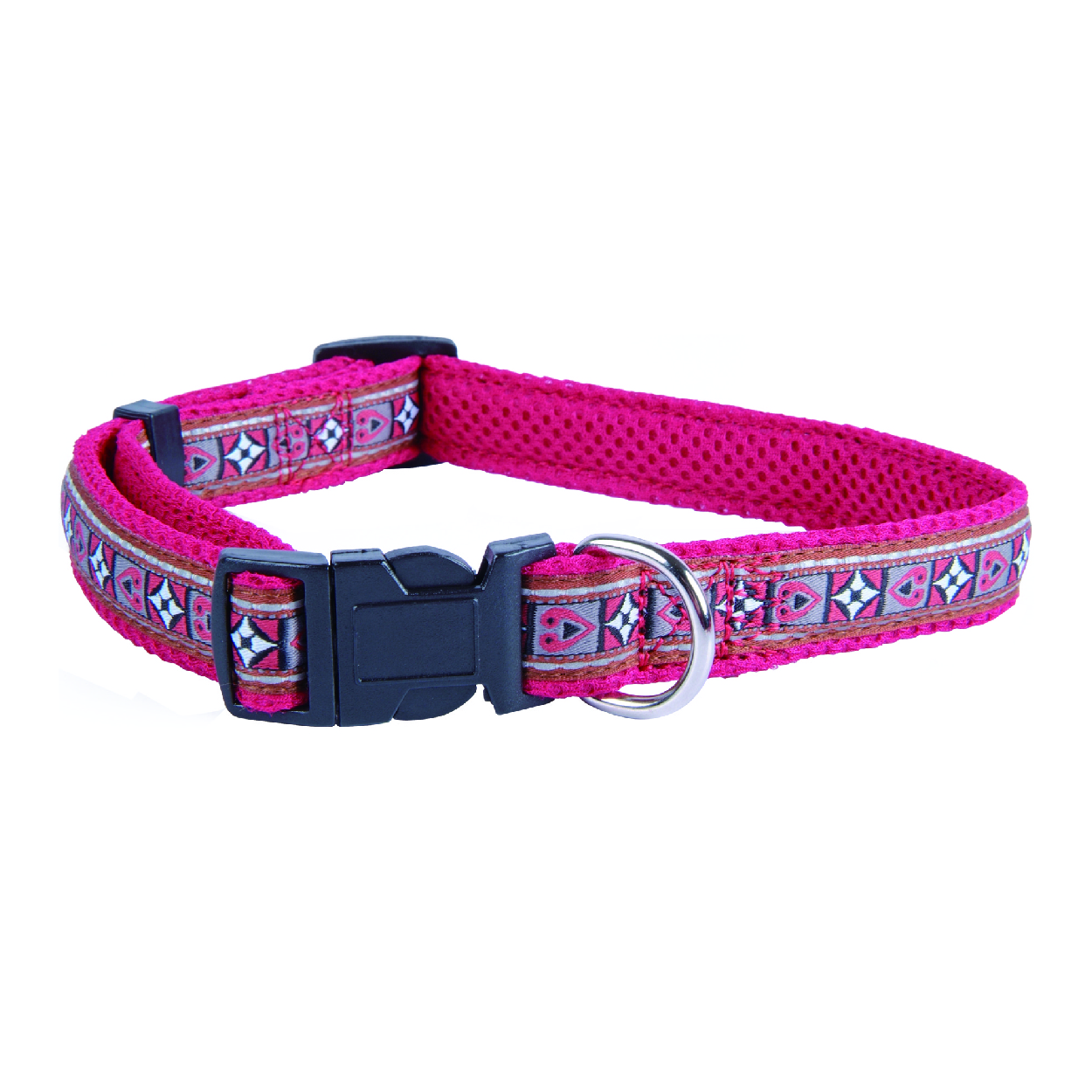 Tapping Jacquard Ribbon Overlay Dog Collar