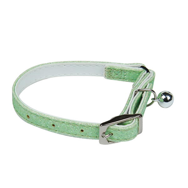 PU Glitter Leather Snag Off Safety Cat Collar