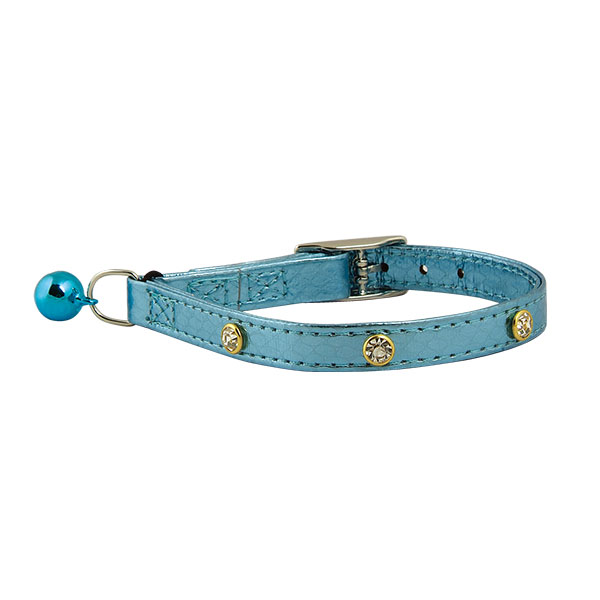 PU Rhinestone Snag Off Safety Cat Collar