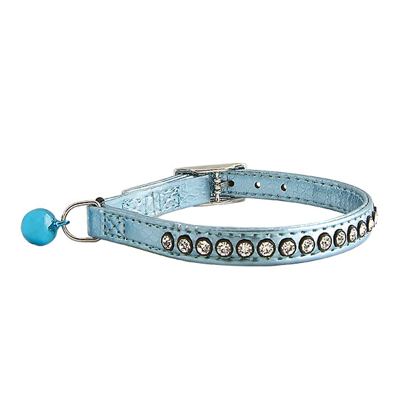 PU Rhinestone Snag Off Safety Cat Collar