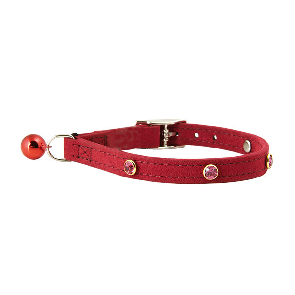 PU Rhinestone Snag Off Safety Cat Collar