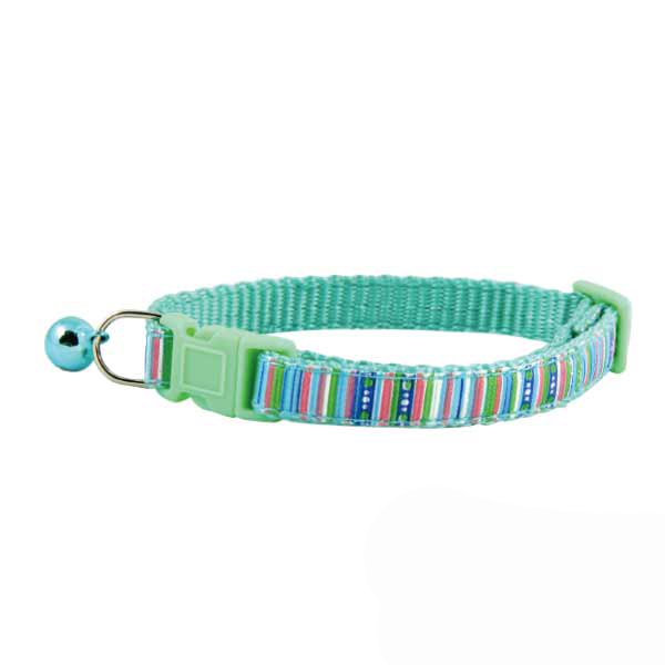 Nylon Jacquard Ribbon Safety Buckle Cat Collar