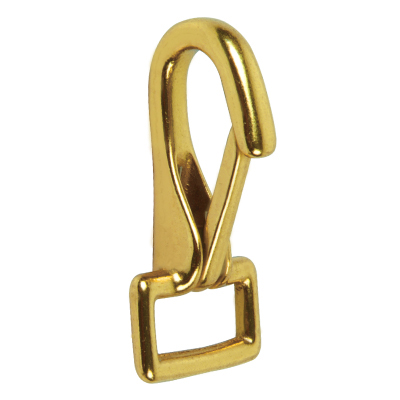 Solid Brass Rigid Strap Eye Tongue Snap