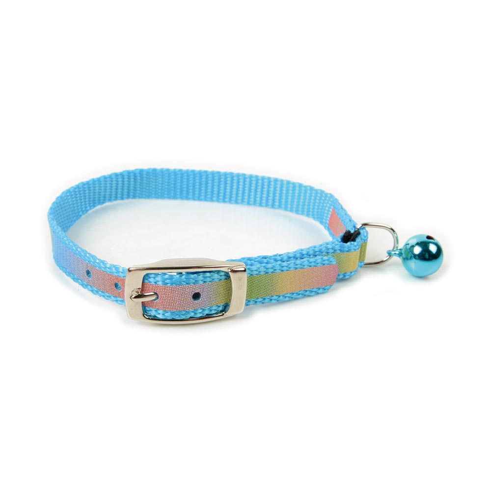 Rainbow Printing Nylon Snag Off Safety Cat Collar