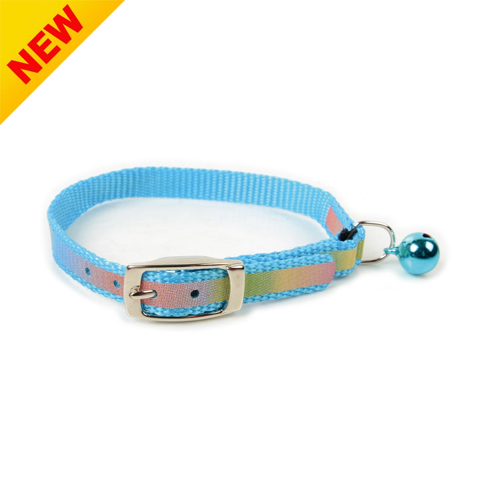 Rainbow Printing Nylon Snag Off Safety Cat Collar