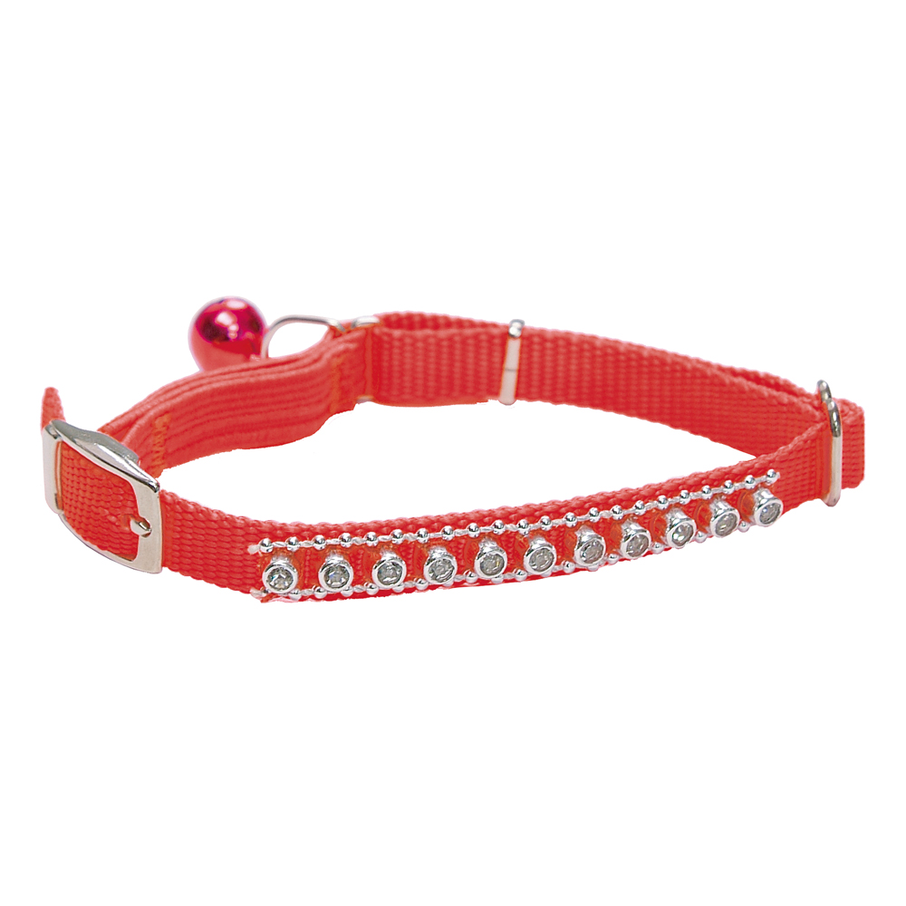 Nylon Rhinestone Cat Collar