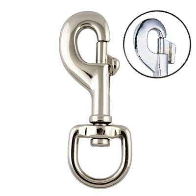 Bolt Snap, Rust proof metal snap hook ,Nickel plated , Eletro galvanized ,Brass platedChromium plated , Alloy zine die castingElectric Dipping Swivel round eye snap hook.