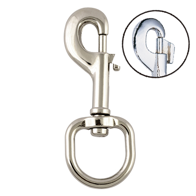 Bolt Snap, Rust proof metal snap hook ,Nickel plated , Eletro galvanized ,Brass platedChromium plated , Alloy zine die castingElectric Dipping Swivel round eye snap hook.