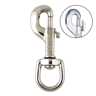 Bolt Snap, Rust proof metal snap hook ,Nickel plated , Eletro galvanized ,Brass platedChromium plated , Alloy zine die castingElectric Dipping Swivel round eye snap hook.